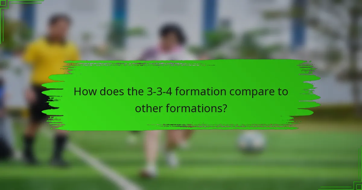 How does the 3-3-4 formation compare to other formations?