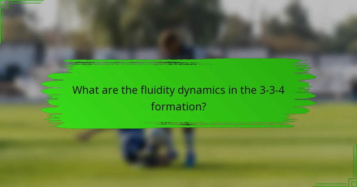 What are the fluidity dynamics in the 3-3-4 formation?